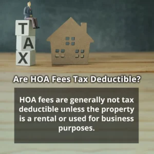 are HOA fees tax deductible