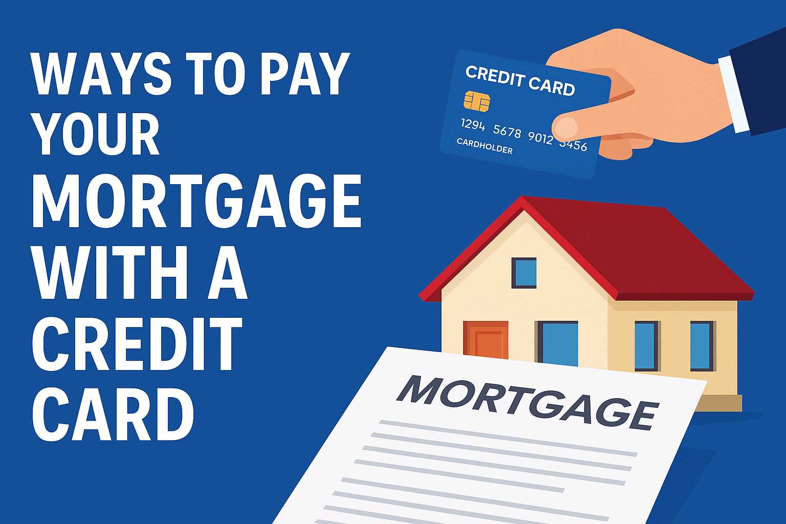 Credit card mortgage payment concept